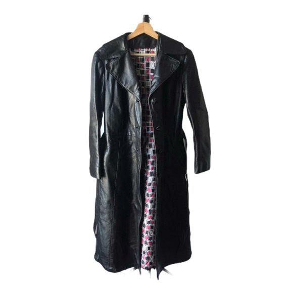 Women's Black Leather Jacket - Picture 4 of 6